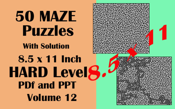 Download 50 Maze Puzzle HARD Level PDF PPTX Vol12 - Premium Resources